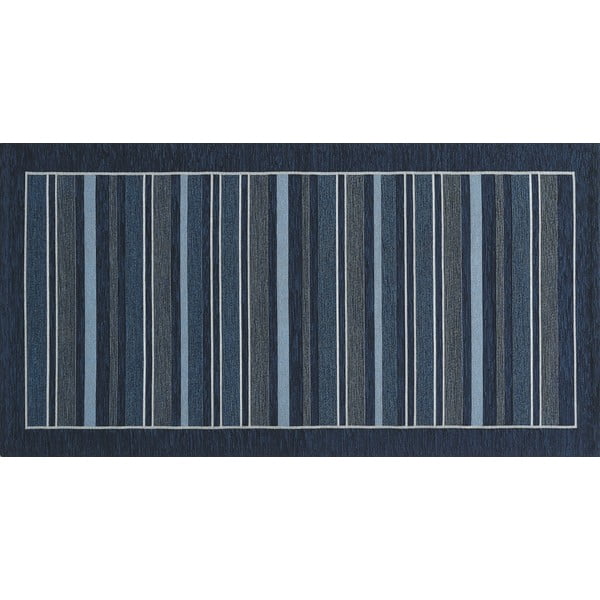 Granatowy chodnik Floorita Velour, 55x140 cm-image-1