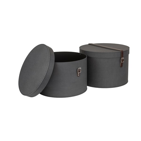 Zestaw 2 czarnych pudełek Bigso Box of Sweden Rut-image-2