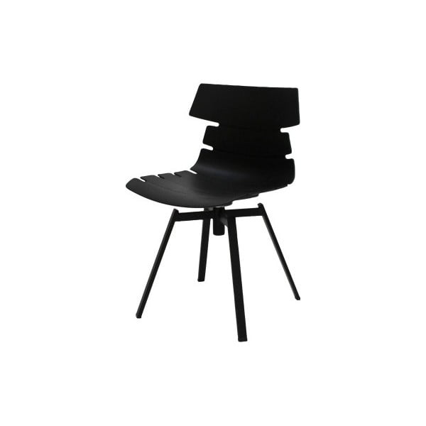 Czarne krzesło z czarną konstrukcją Canett Victor