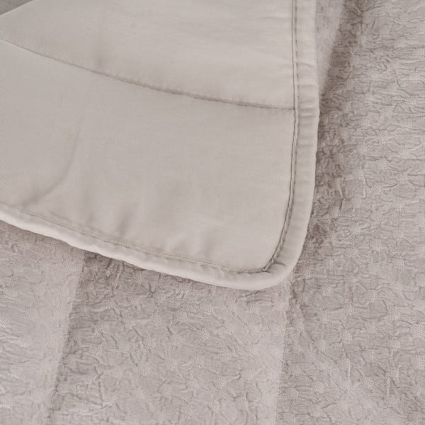 Beżowa narzuta pikowana 240x260 cm – Ixia-image-1