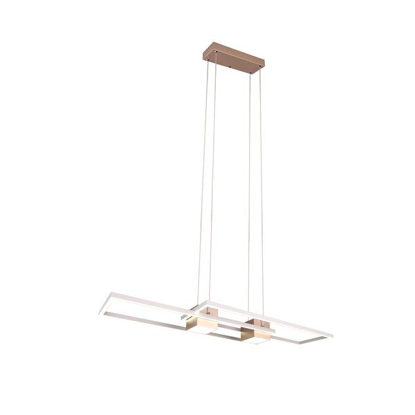 Biało-brązowa lampa wisząca LED ze zdalnym sterowaniem i ściemniaczem Albany – Trio-image-3