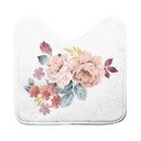 Biało-różowy dywanik łazienkowy do WC 45x45 cm Jayana – douceur d'intérieur
