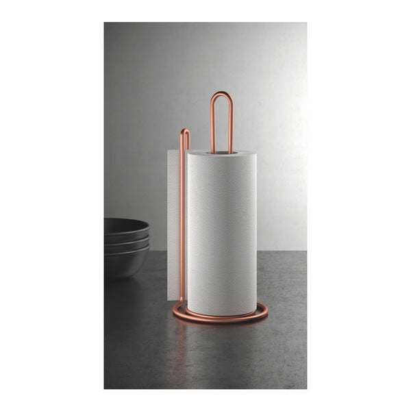 Stojak na ręczniki papierowe w kolorze miedzi Metaltex-image-3