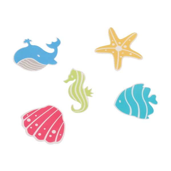 Dziecięce maty antypoślizgowe do wanny 5 szt. 12x12 cm Waterworld – Spirella