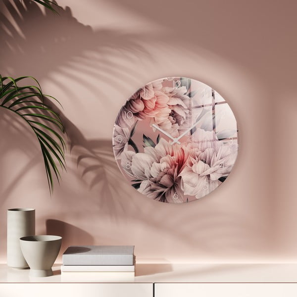 Szklany zegar ścienny ø 30 cm – Styler-image-2