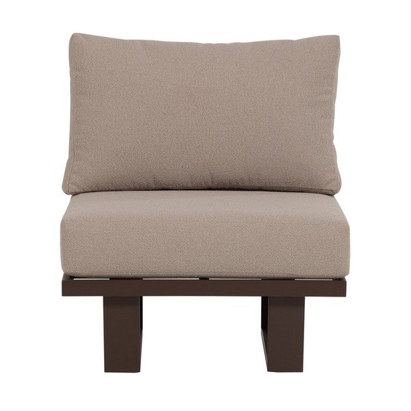 Brązowy metalowy/tapicerowany fotel ogrodowy Bear – WOOOD-image-2