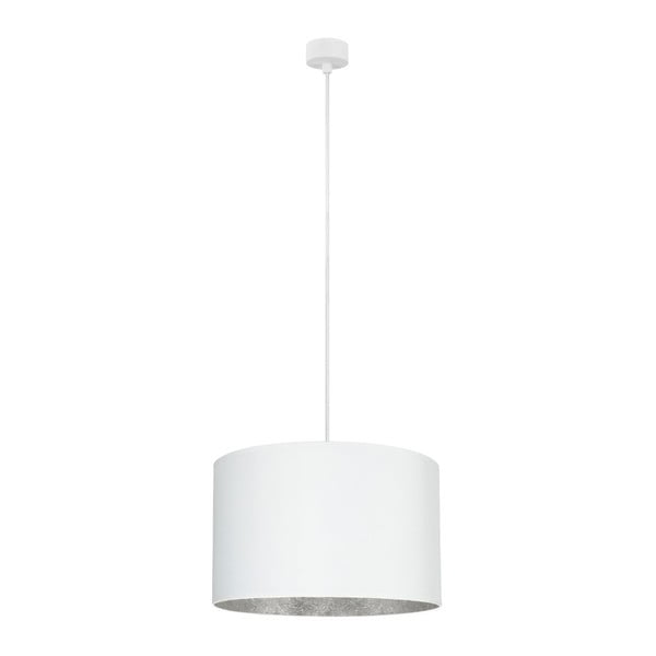 Biała lampa wisząca z wnętrzem w srebrnej barwie Sotto Luce Mika, ∅ 40 cm