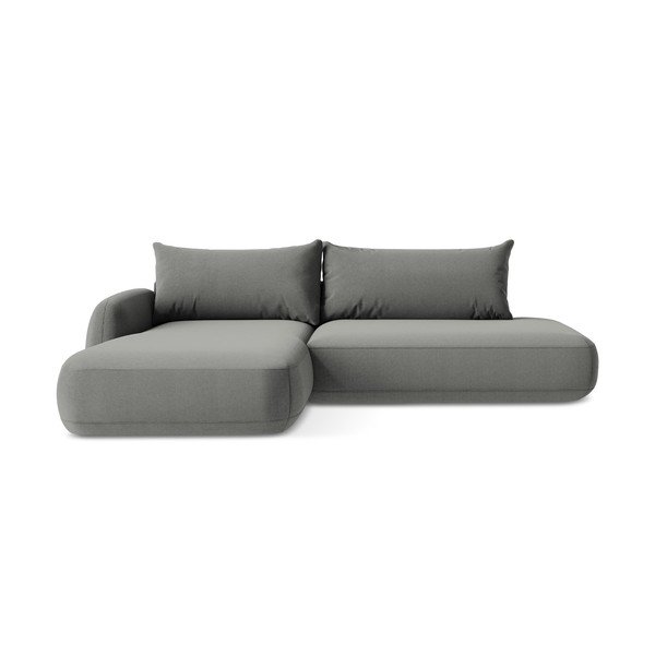 Szary rozkładany narożnik (lewostronny/z szezlongiem) Hale – Makamii