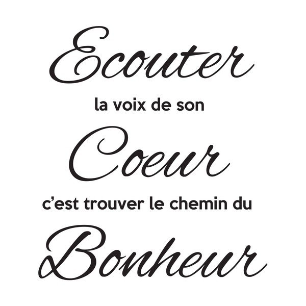 Czarna naklejka Ambiance Quote Écouter-image-2