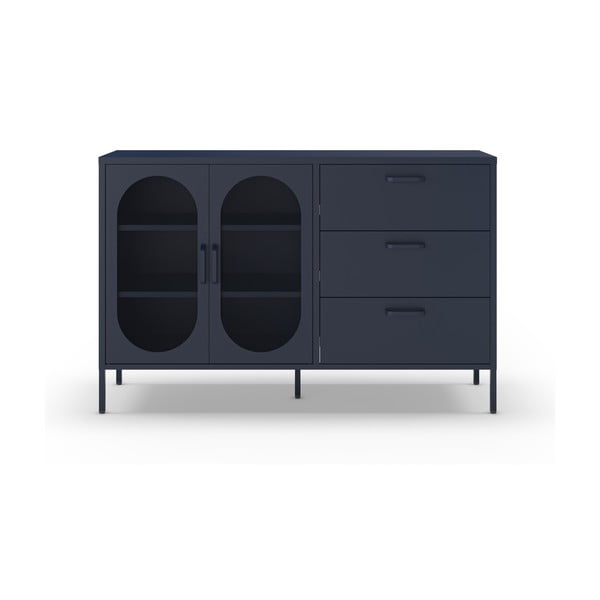 Ciemnoniebieska komoda 140x90 cm Diora – Marckeric