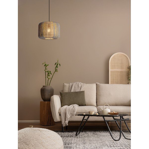Niebieska/w naturalnym kolorze lampa wisząca z liny ø 33 cm Abby – Nova Luce-image-2