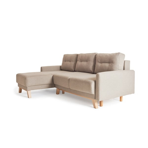 Beżowy rozkładany narożnik Bonami Selection Pop-image-4