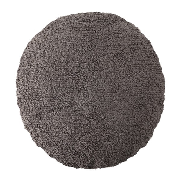 Ciemnoszara poduszka bawełniana wykonana ręcznie Lorena Canals Big Dot, średnica 50 cm