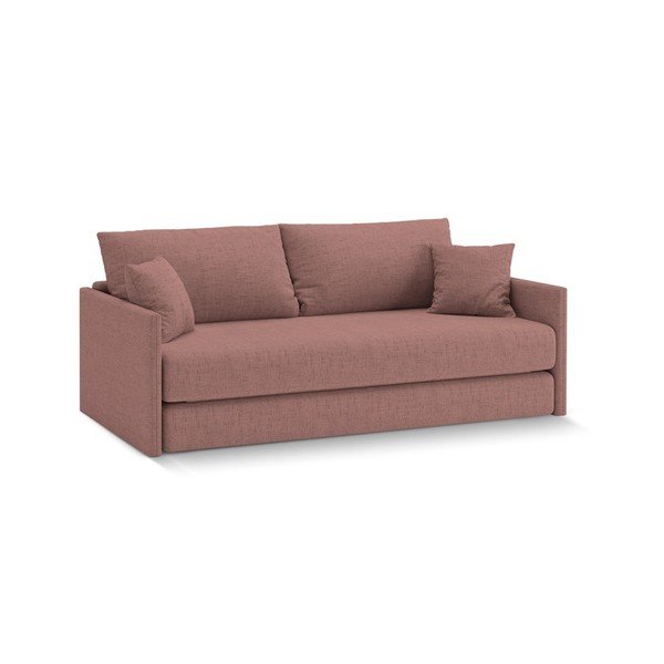 Różowa rozkładana sofa z tkaniny szenilowej 209 cm Shannon – Cosmopolitan Design-image-1