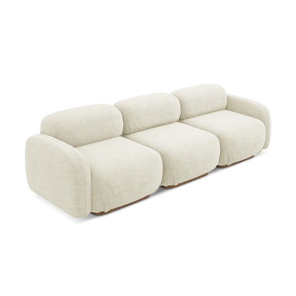 Kremowa sofa modułowa z materiału bouclé 270 cm Ailani – Makamii-image-2