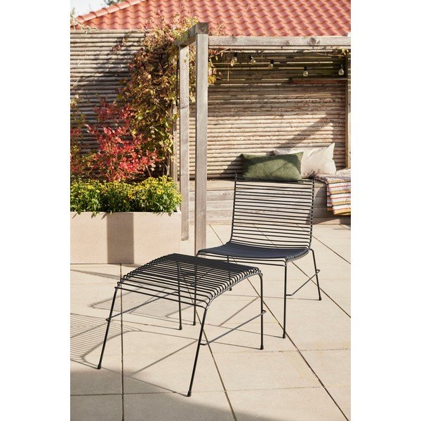 Czarny metalowy fotel ogrodowy String – Hübsch-image-4