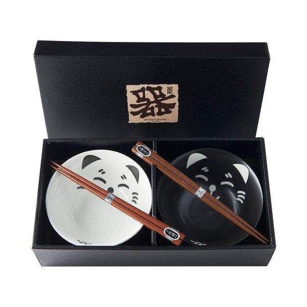 Zestaw 2 misek i pałeczek MIJ Cat Face-image-2