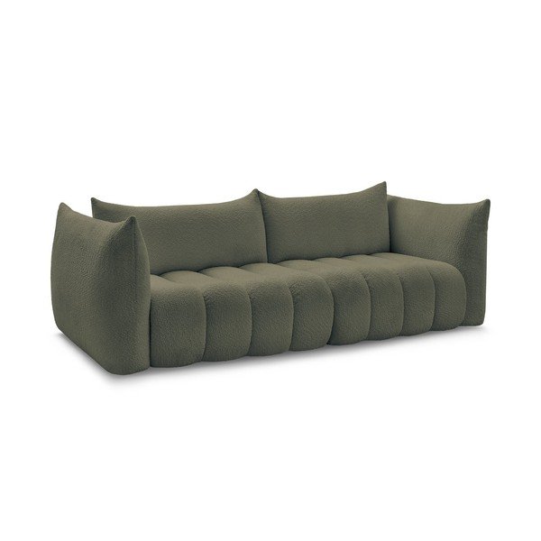 Zielona sofa z materiału bouclé 286 cm Azra – Bobochic Paris-image-2
