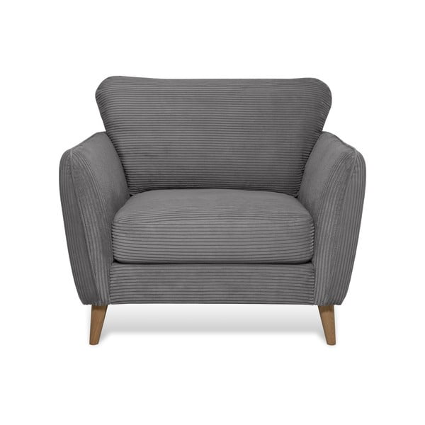 Ciemnoszary sztruksowy fotel Paris – Scandic-image-2