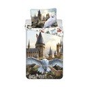 Bawełniana pościel dziecięca jednoosobowa 140x200 cm Harry Potter "Hedwig" – Jerry Fabrics