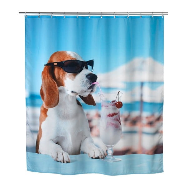 Zasłona prysznicowa Wenko Cool Dog, 180x200 cm