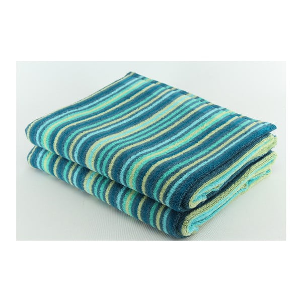 Zestaw 2 ręczników Collette Petrol, 70x140 cm