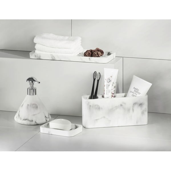 Biało-szary organizer na szczoteczki Wenko Desio-image-2