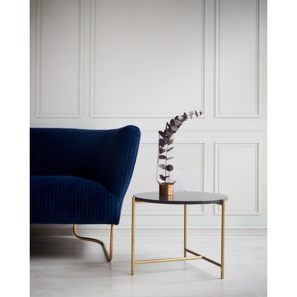 Czarny marmurowy okrągły stolik ø 50 cm Morgans – Really Nice Things-image-1