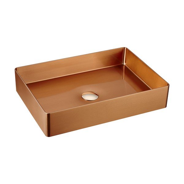 Umywalka ze stali nierdzewnej w kolorze miedzi 50x35 cm Aurum – Sapho