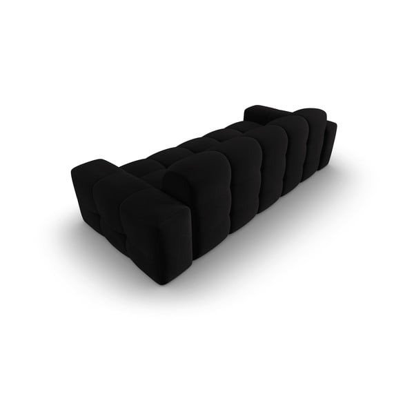 Czarna aksamitna sofa 222 cm Kendal – Micadoni Home-image-4
