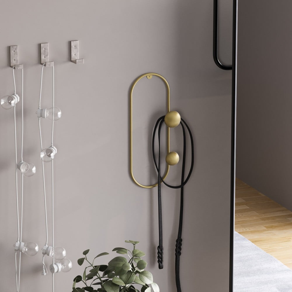Metalowy wieszak ścienny w kolorze złota Dama – Kalune Design (zdjęcie 3)