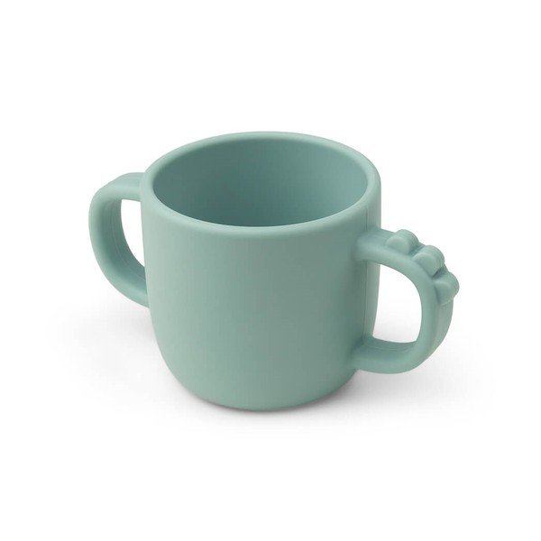 Niebieski silikonowy kubek dla dzieci 0,17 l Croco – Done by Deer-image-3