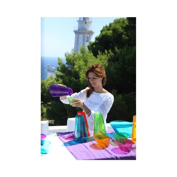 Zestaw 3 fioletowych ręcznie wykonanych szklanek Surdic Ponza, 300 ml-image-4