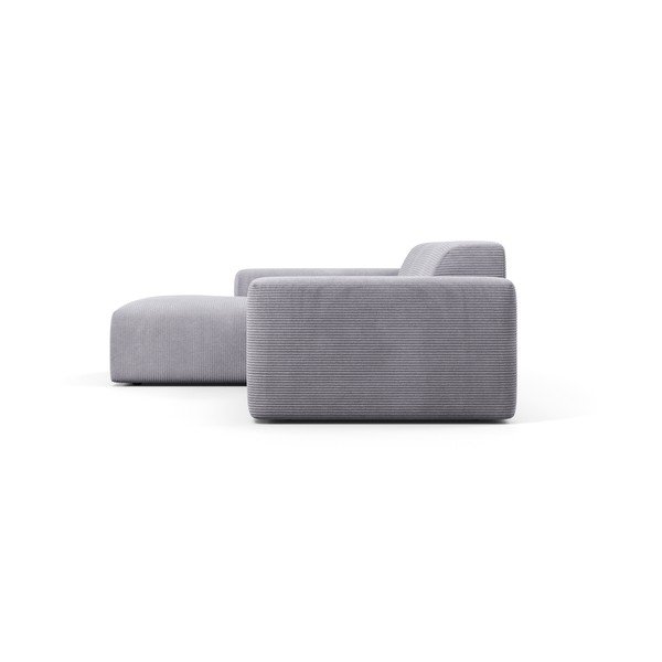 Jasnoszary sztruksowy narożnik Marie Claire Home Karen, 250 cm, lewostronny-image-4