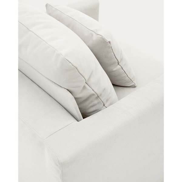 Biały pokrowiec na fotel 92 cm Nora – Kave Home-image-1