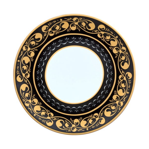 Czarno-biały talerz porcelanowy Vivas Royal, Ø 28 cm