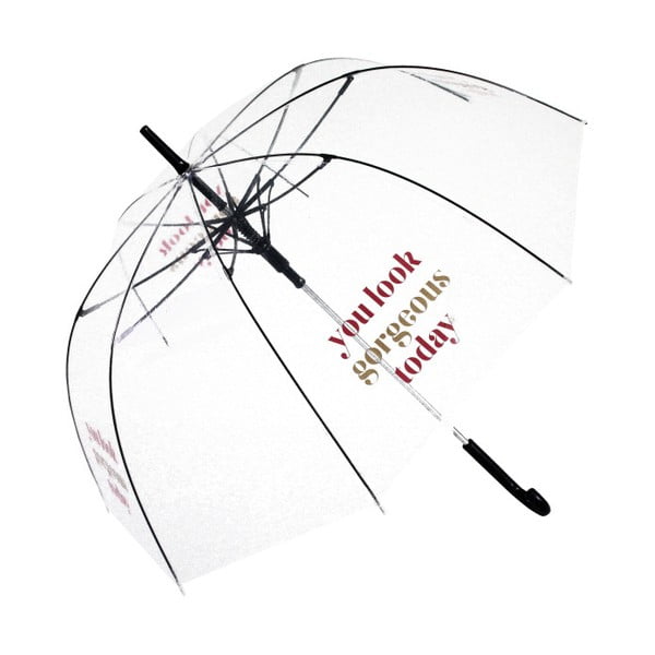 Przezroczysty parasol Ambiance Birdcage You Look Georgeous Today, ⌀ 100 cm