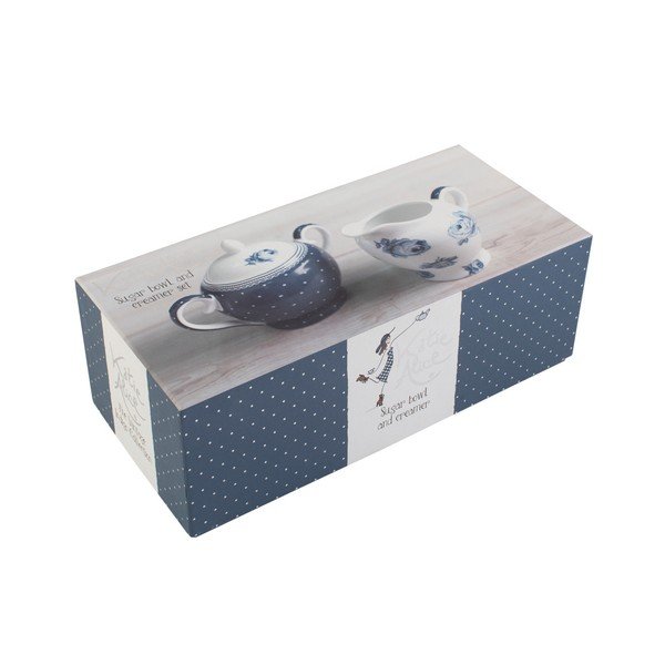 Zestaw porcelanowej cukierniczki i mlecznika Creative Tops Vintage Indigo-image-3