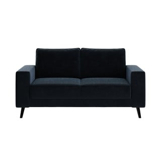 Granatowa aksamitna sofa Ghado Fynn, 168 cm