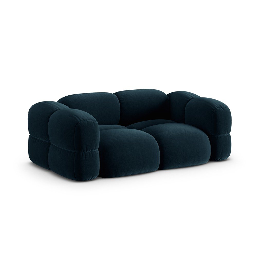 Ciemnoniebieska aksamitna sofa 210 cm Loretto – Cosmopolitan Design (zdjęcie 3)