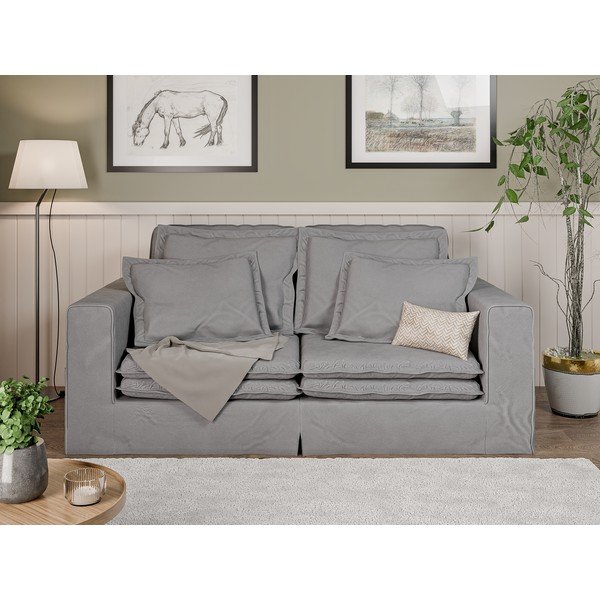 Jasnoszara sofa 196 cm Nora – Ropez-image-1