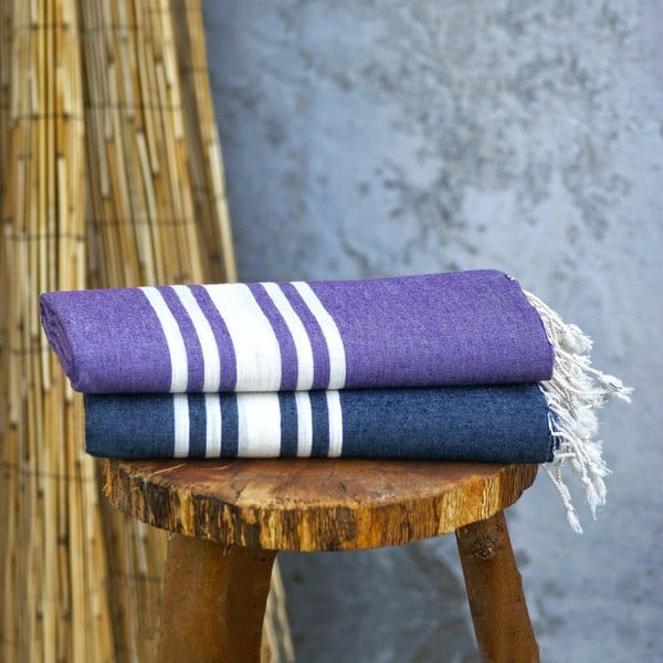 Ręcznik hamam Sea Denim, 100x180 cm