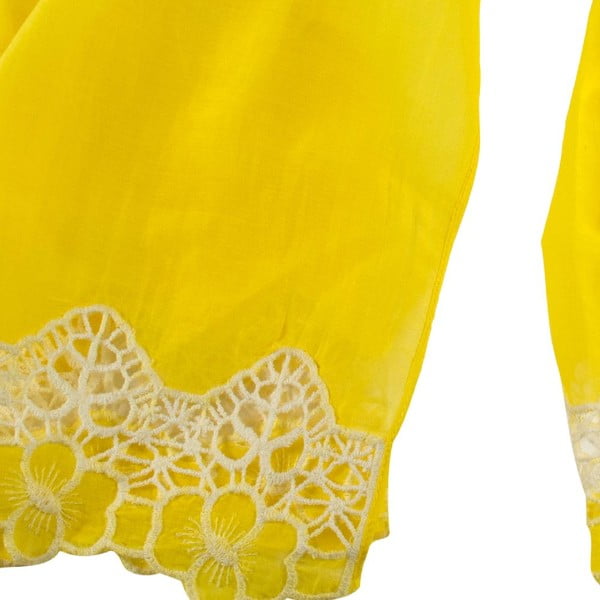 Chusta  z domieszką jedwabiu Shirin Sehan - Florentine Lemon-image-2