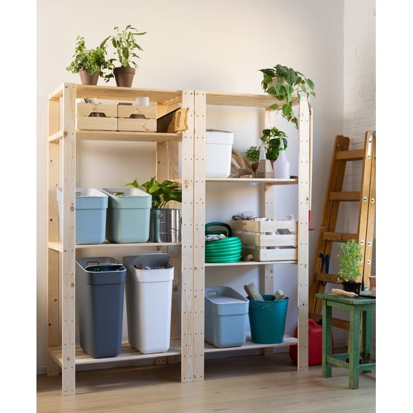 Jasnozielony kosz na śmieci do segregacji odpadów z plastiku z recyklingu 30 l Ready To Collect – Curver-image-3