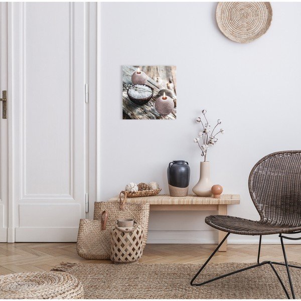 Obraz Styler Glasspik Spa & Zen Grey Wood, 30x30 cm-image-1