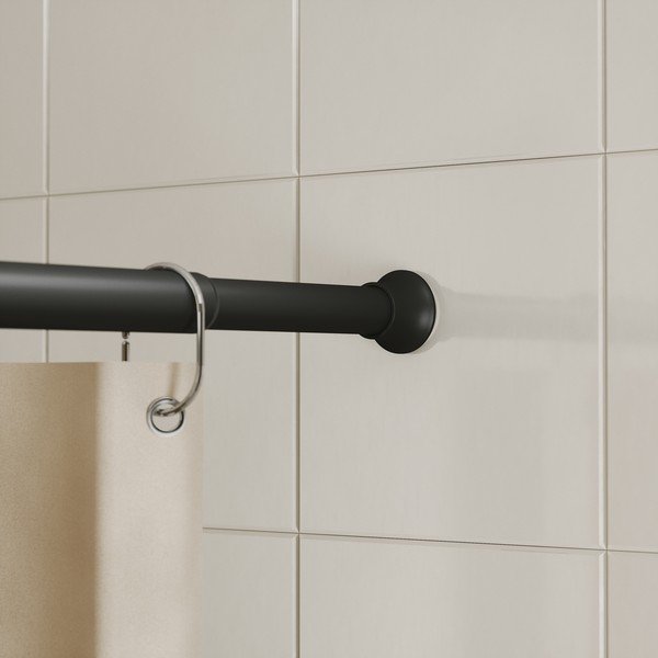 Drążek na zasłonę prysznicową w kolorze matowej czerni 106 - 182 cm Chroma – Umbra-image-1