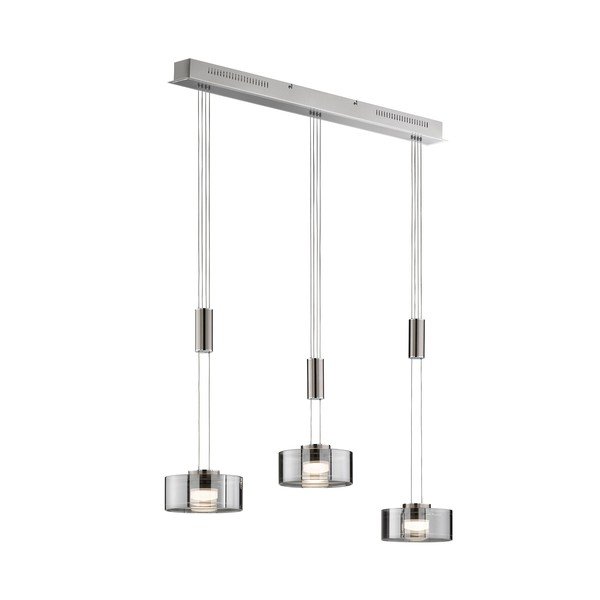 Metalowa lampa wisząca LED ze ściemniaczem w kolorze srebra Lavin – Fischer & Honsel