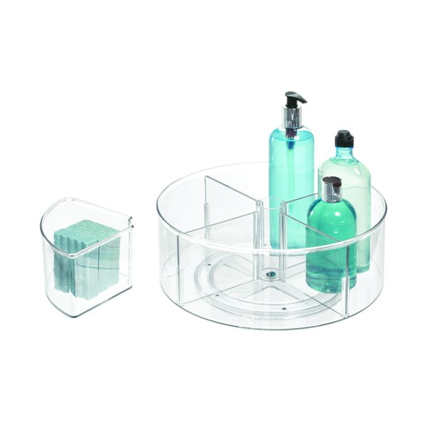 Okrągły przezroczysty pojemnik iDesign The Home Edit, Ø 29 cm-image-4