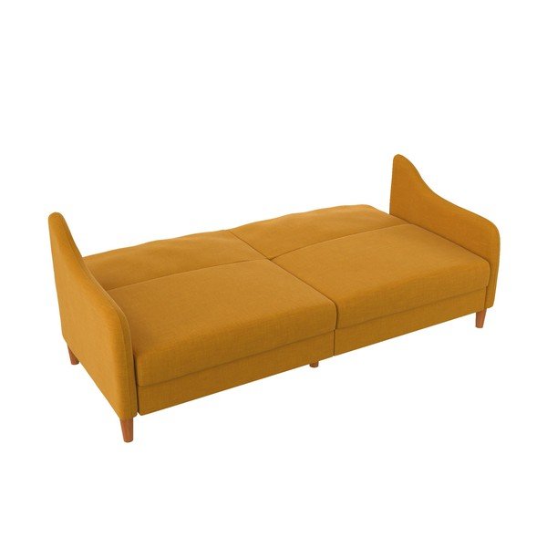 Żółta sofa rozkładana 196 cm Jasper – Støraa-image-4