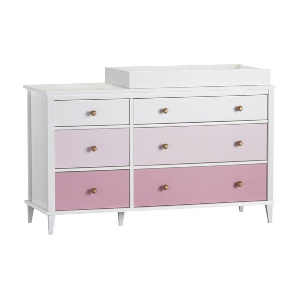 Różowa komoda dziecięca z przewijakiem 136x90x49 cm Poppy – Støraa-image-4